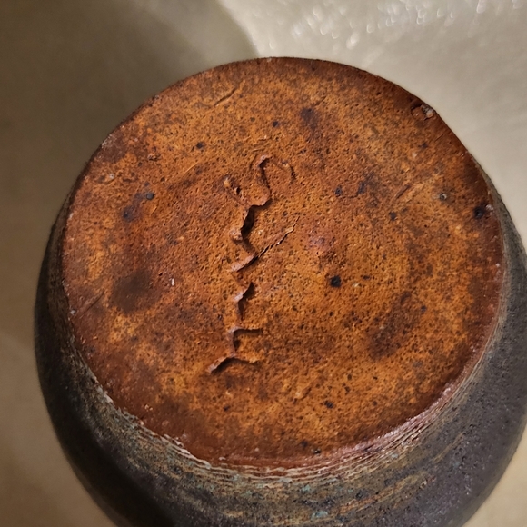 "BITOSSI Blue" Mid-century Modern Pottery Vase 6" - Picture 6 of 8